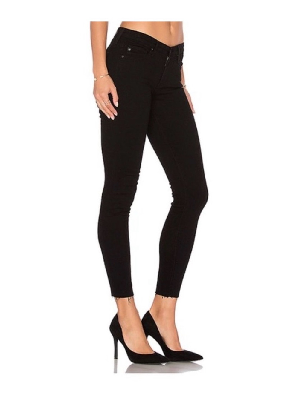 AG Adriano Goldschmied “The Legging Ankle” Super Skinny Jeans in black